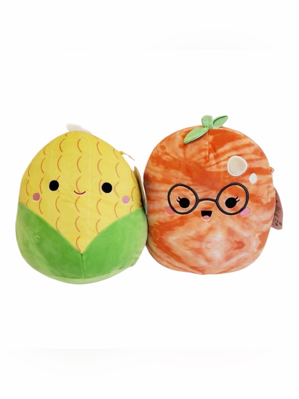 Squishmallows Judy Carrot & Conrad Corn 8” Food Series Plush 2021 NWT Kellytoy